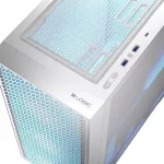 Logic Dart Pro ARGB Gaming Midi Tower Κουτί Υπολογιστή με Πλαϊνό Παράθυρο Λευκό - Image 3