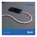 Club3D USB 2.0 Cable USB-C male - USB-C 60W Ροζ 2m - Image 4