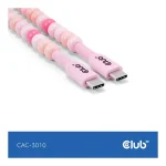 Club3D USB 2.0 Cable USB-C male - USB-C 60W Ροζ 2m - Image 5