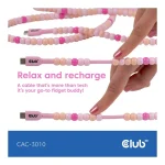 Club3D USB 2.0 Cable USB-C male - USB-C 60W Ροζ 2m - Image 6