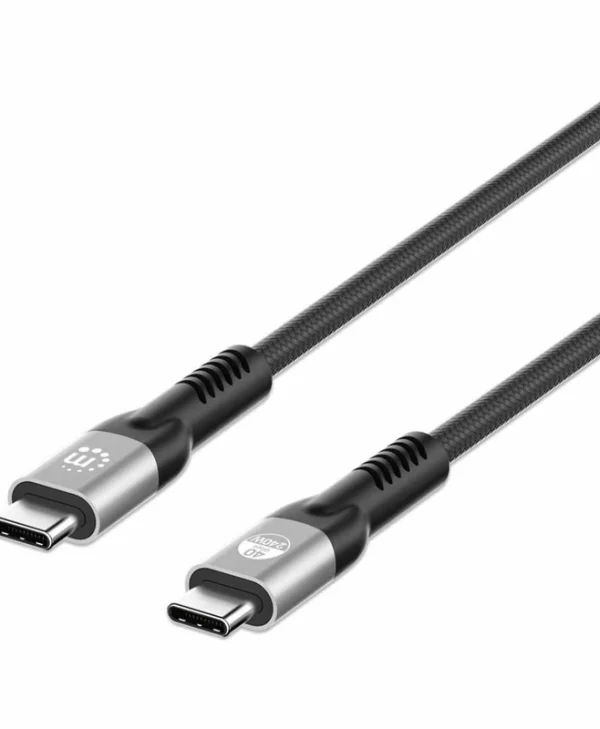 Manhattan USB 3.2 Cable USB-C male - USB-C 240W Γκρι 2m (356381) 356381