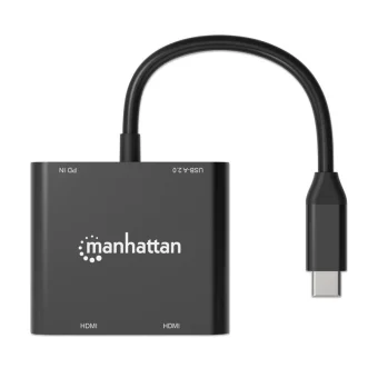 Manhattan Μετατροπέας USB-C male σε HDMI 2x female 1τμχ (154321) 154321