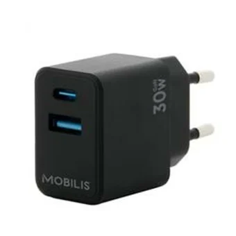 Mobilis Φορτιστής Χωρίς Καλώδιο με Θύρα USB-A και Θύρα USB-C 30W Μαύρος
