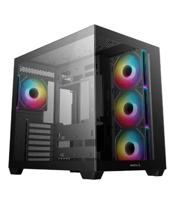 Deepcool CG530 4F Gaming Midi Tower Κουτί Υπολογιστή με Πλαϊνό Παράθυρο και ARGB Φωτισμό Μαύρο
