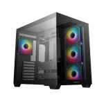 Deepcool CG530 4F Gaming Midi Tower Κουτί Υπολογιστή με Πλαϊνό Παράθυρο και ARGB Φωτισμό Μαύρο - Image 2