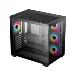 Deepcool CG530 4F Gaming Midi Tower Κουτί Υπολογιστή με Πλαϊνό Παράθυρο και ARGB Φωτισμό Μαύρο - Image 3