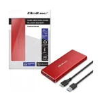 Qoltec Θήκη για Σκληρό Δίσκο M.2 SATA III με σύνδεση USB 3.0 σε Κόκκινο χρώμα - Image 2