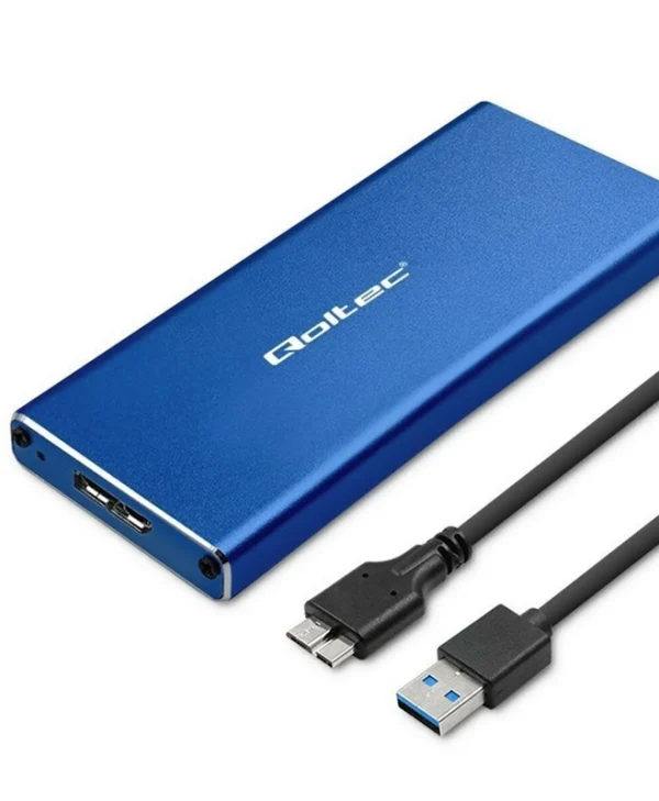 Qoltec Θήκη για Σκληρό Δίσκο M.2 SATA III με σύνδεση USB 3.0 σε Μπλε χρώμα