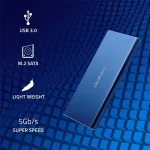 Qoltec Θήκη για Σκληρό Δίσκο M.2 SATA III με σύνδεση USB 3.0 σε Μπλε χρώμα - Image 8