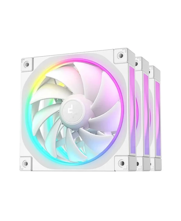 Deepcool FL12 Case Fan 120mm με RGB Φωτισμό 3τμχ Λευκό