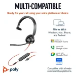 HP Poly Blackwire 3315 3.5mm/USB-C/USB-A 8X217AA - Image 4