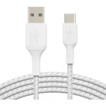 Belkin Braided USB 2.0 Cable USB-C male - USB-A 15W Λευκό 2m (CAB002BT2MWH)