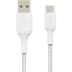 Belkin Braided USB 2.0 Cable USB-C male - USB-A 15W Λευκό 2m (CAB002BT2MWH) - Image 4
