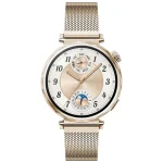 Huawei Watch GT 5 41mm Αδιάβροχο με Παλμογράφο (Gold Milanese Strap)