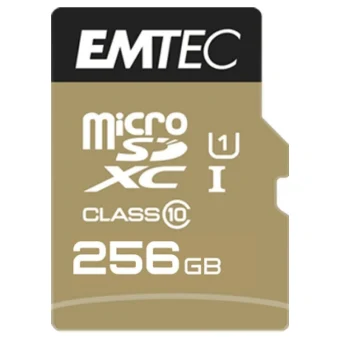 Emtec Elite Gold microSDXC 256GB Class 10 U1 UHS-I με αντάπτορα
