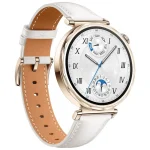 Huawei Watch GT 5 41mm Αδιάβροχο με Παλμογράφο (White Leather Strap) - Image 3