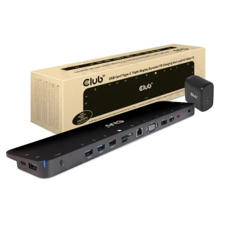 Club3D USB-C Docking Station με HDMI/DisplayPort 4K PD Ethernet και συνδεση 3 Οθονών Μαύρο (CSV-1564)