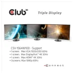 Club3D USB-C Docking Station με HDMI/DisplayPort 4K PD Ethernet και συνδεση 3 Οθονών Μαύρο (CSV-1564W100) CSV-1564W100 - Image 8
