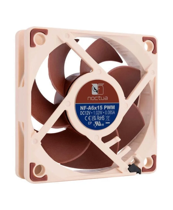 Noctua NF-A6x15 PWM Case Fan 60mm με Σύνδεση 4-Pin Καφέ NF-A6x15 PWM