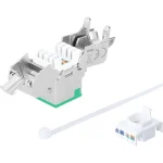 Intellinet Cat6a 10G Shielded Toolless Slim Keystone Jack Green 791335 - Image 4