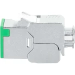 Intellinet Cat6a 10G Shielded Toolless Slim Keystone Jack Green 791335 - Image 5