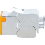 Intellinet Cat6a 10G Shielded Toolless Slim Keystone Jack Orange 791328 - Image 3