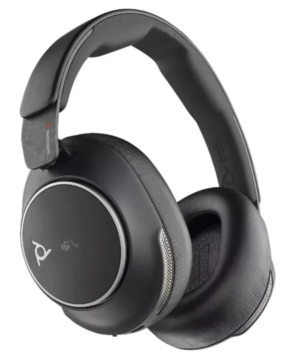Poly Voyager Surround 80 UC Ασύρματα / Ενσύρματα Over Ear Ακουστικά με 24 ώρες Λειτουργίας Μαύρα