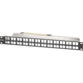 Intellinet Network Solutions Intellinet 48-port Patch Panel Shielded Unloaded 1u Blank Panel 48.26 Cm 19-inch Rack Mounting Keystone Jacks Black