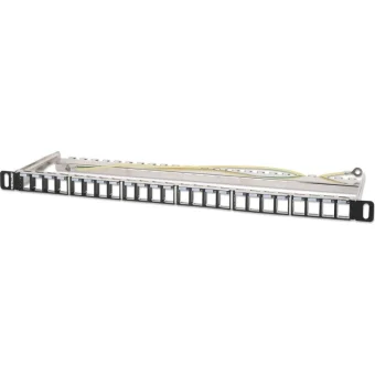 Intellinet Network Solutions Intellinet 24-port Patch Panel Shielded Unloaded 0.5 He Blank Panel 48.26 Cm 19-inch Rack Mounting Keystone Jacks Black