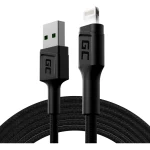 Green Cell Cell Ray USB-A Braided / LED USB to Lightning Cable Μαύρο 2m (KABGC12) KABGC12 - Image 2