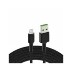 Green Cell Cell Ray USB-A Braided / LED USB to Lightning Cable Μαύρο 2m (KABGC12) KABGC12 - Image 3