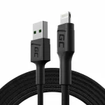 Green Cell Braided USB to Lightning Cable Μαύρο 2m (KABGC18) KABGC18 - Image 2