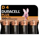 Duracell Plus Αλκαλικές Μπαταρίες D 1.5V 4τμχ