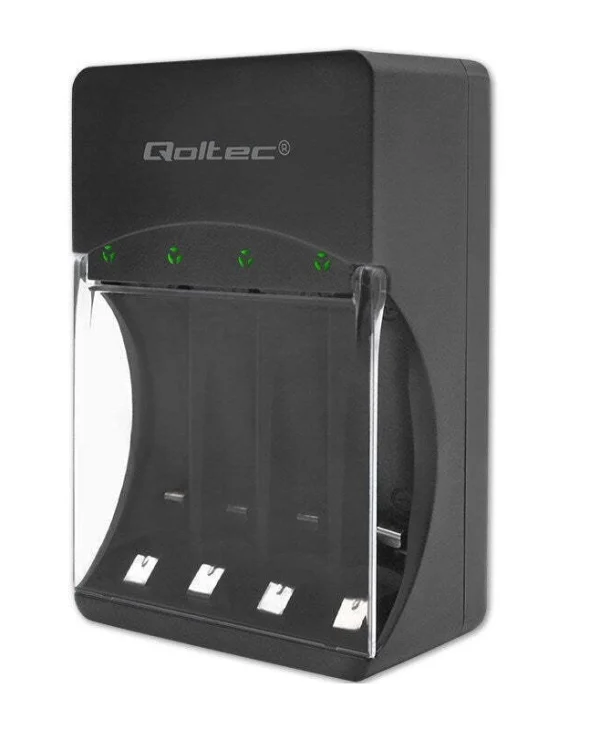 Qoltec Φορτιστής 4 Μπαταριών Ni-Cd/Ni-MH Μεγέθους AA/AAA