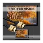 Qoltec HDMI 2.1 Cable HDMI male - HDMI male 1m Χρυσό - Image 9