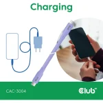 Club3D USB 2.0 Cable USB-C male - USB-C 240W Μωβ 2m - Image 4