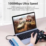 Vention CFBBB USB-C Αντάπτορας Δικτύου για Ενσύρματη σύνδεση Gigabit Ethernet CFBBB - Image 2