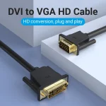 Vention Cable DVI-I male - VGA male 1.5m Μαύρο (EACBG) EACBG - Image 3