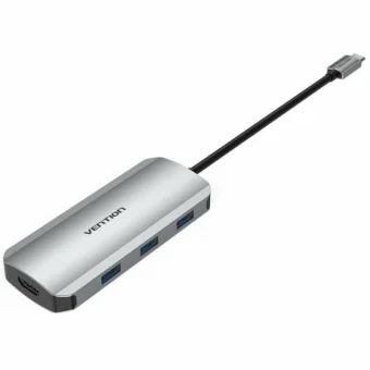 Vention USB-C Docking Station με 4K PD Ethernet Γκρι (TOJHB) TOJHB