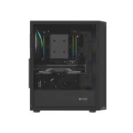 Natec Fury Shobo SH4F Gaming Midi Tower Κουτί Υπολογιστή με Πλαϊνό Παράθυρο και RGB Φωτισμό Μαύρο - Image 3