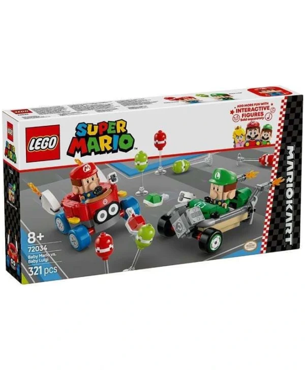 LEGO Super Mario Mario Kart Baby Mario vs. Baby Luigi για 8+ ετών Ετών 321τμχ