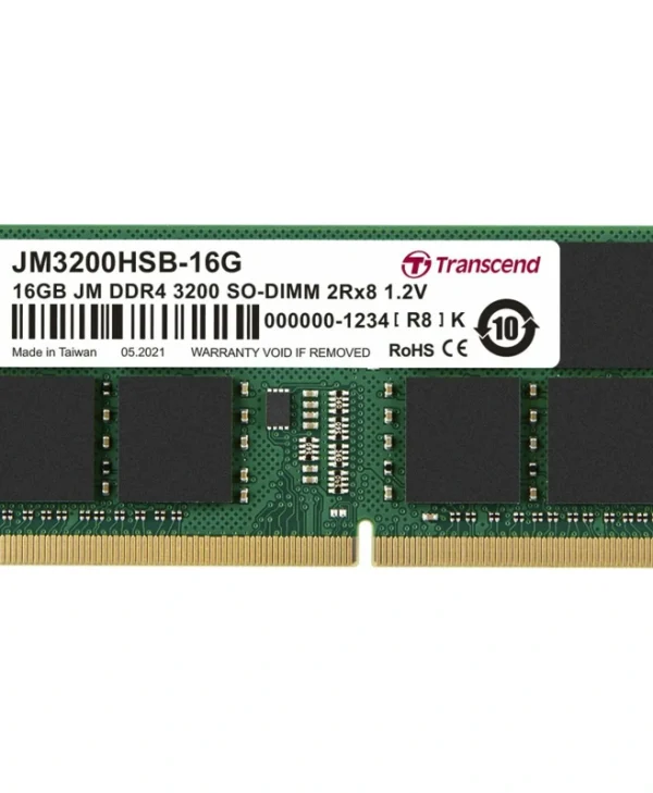 Transcend DDR4 με Module 1x16GB και Ταχύτητα 3200 για Laptop