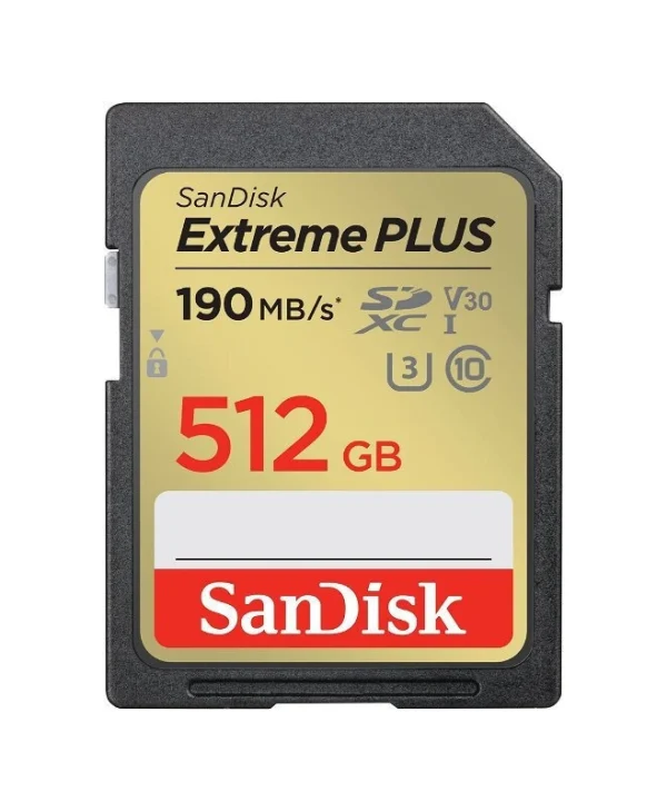 Sandisk Extreme Plus SDXC 512GB Class 10 U3 V30 UHS-I με αντάπτορα