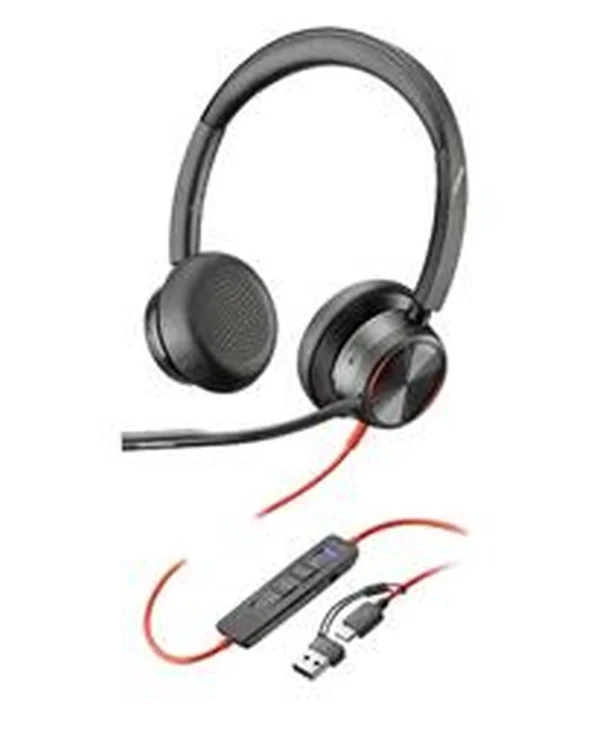 Poly Blackwire 8225 On Ear Multimedia Ακουστικά με μικρόφωνο και σύνδεση USB-A / USB-C