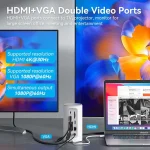 Vention Docking Station USB-C Docking Station με HDMI 4K PD Ethernet και σύνδεση 2 Οθονών - Image 6