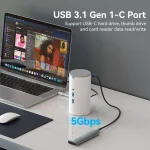 Vention Docking Station USB-C Docking Station με HDMI 4K PD Ethernet και σύνδεση 2 Οθονών - Image 9