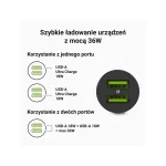 Green Cell Φορτιστής Αυτοκινήτου 36W 6A Γρήγορης Φόρτισης με μία Θύρα: 1xUSB Μαύρος - Image 5