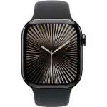 Apple Watch Series 10 Cellular Titanium 42mm Αδιάβροχο με eSIM και Παλμογράφο (Slate with Black Sport Band) - Image 2