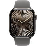 Apple Watch Series 10 Cellular Titanium 42mm Αδιάβροχο με eSIM και Παλμογράφο (Natural Titanium Case With Stone Grey Sport Band) - Image 2