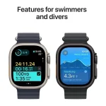 Apple Watch Ultra 2 2024 Titanium 49mm Αδιάβροχο με eSIM και Παλμογράφο (Black με Black Trail Loop (S/M)) - Image 4